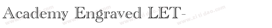 Academy Engraved LET字体转换
